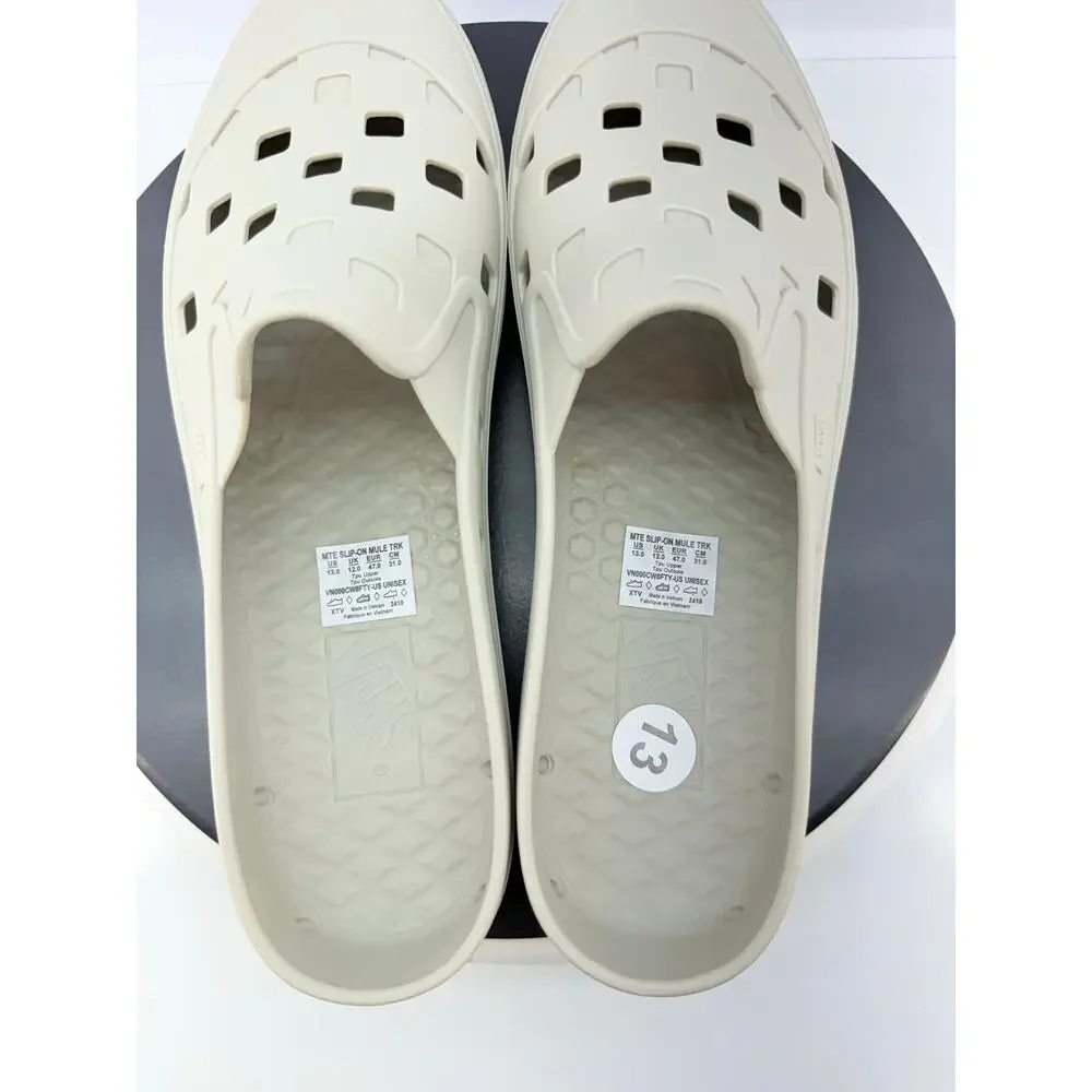 Vans‎ Trek Slip On Mule Beige Mens Size 13 Fishing Water Boat Shoes Sandals